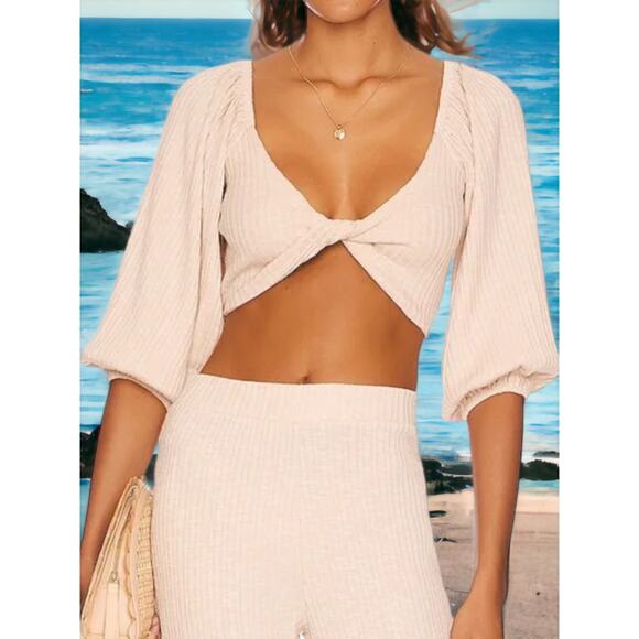 NWT - L*Space Jemma Crop Top in Sand Color Size: XS - Picture 1 of 4